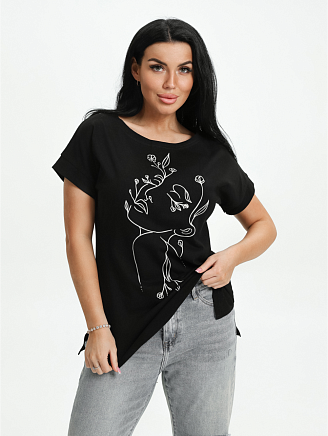 Женская футболка Ариадна / Черный