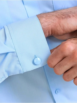 Мужская рубашка форменная Полиция (длинный рукав) / Голубой