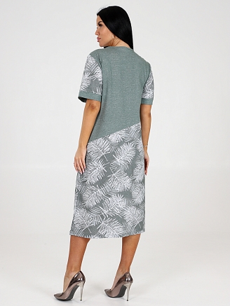 Женское платье Каприз ПлК-1544 / Папоротник на зеленом