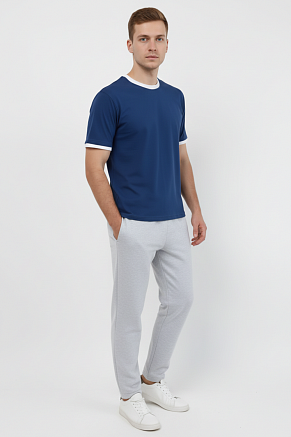 Мужская футболка 14481 / темно-синий+белый