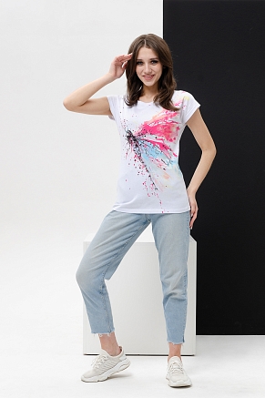 Женская футболка 7030 / стрекоза