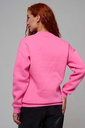 Женский свитшот 8577 / розовый+роза