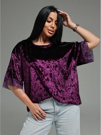 Женская футболка Андреа / Баклажан