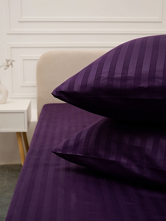 Комплект наволочек микрофибра-страйп / Фиолетовый