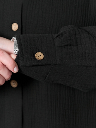 Женская рубашка Вуаль-6 / чёрный