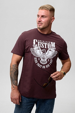 Мужская футболка 8503/1 / шоколад+орел