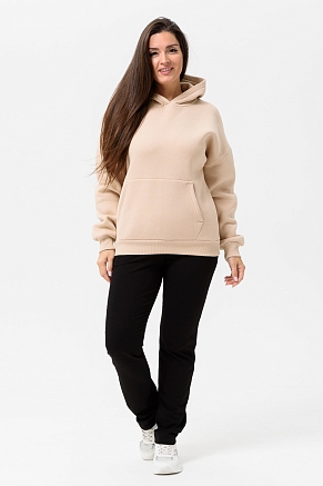 Женская толстовка 14428 оверсайз / бежевый