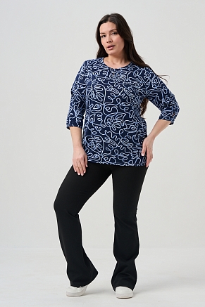 Женская блузка 21621 / синий