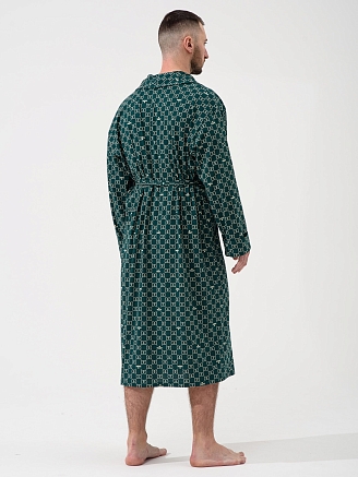 Мужской халат "Люкс" 2441-К / Зеленый
