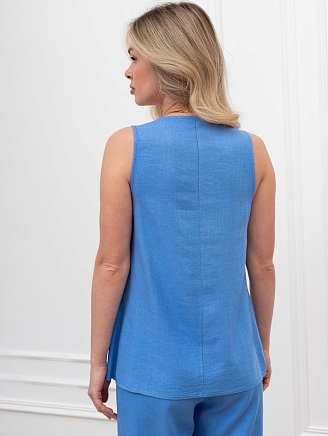 Женская блузка (топ) Сибелла-4 БЛ-035 / голубой