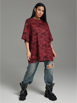 Женская футболка Ирбис / Бордо