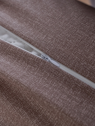 Постельное белье поплин на молнии / Капучино