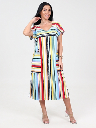 Женское платье Ассоль-2 ПлК-1509 / Красная полоса