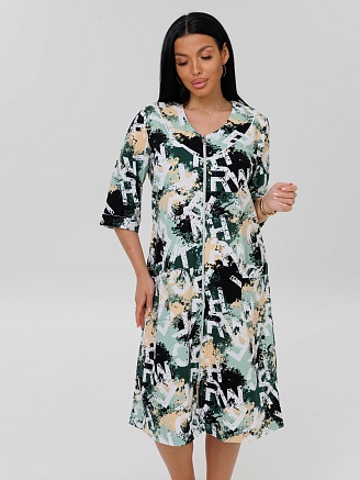 Женский халат Х-74(К) / Фисташковый (буквы)