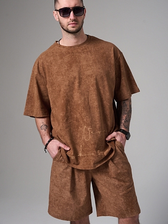 Мужской комплект "Винтаж" (бриджи) 2327-К / Коричневый