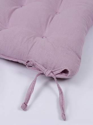 Комплект подушек на стул с завязками (бязь) 2 шт. / Темно-розовый