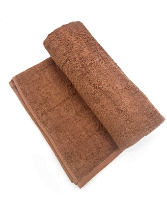 Полотенце махровое Туркмения без бордюра / Темно-коричневый (friar brown) 400 гр/м2