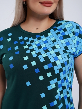 Женский костюм Пиксель 197 / Изумрудный