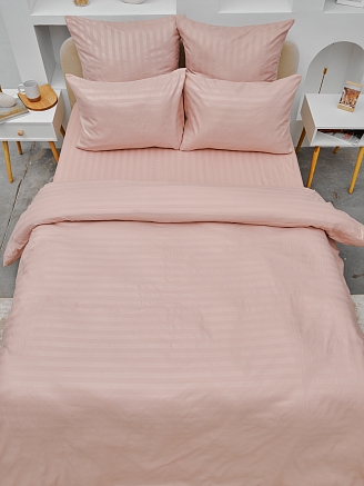 Пододеяльник микрофибра страйп / Пудра