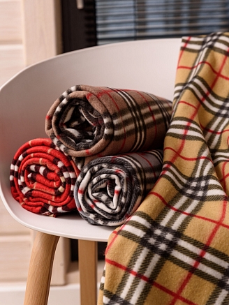 Плед флисовый арт. ПФ130 / Желтый, охра