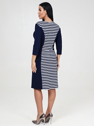 Женское платье ГРАЦИЯ ПлВ-2340 / Сине-белая полоса