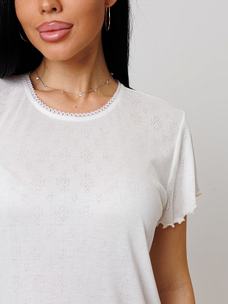 Женская ночная сорочка 2256 / Молочный