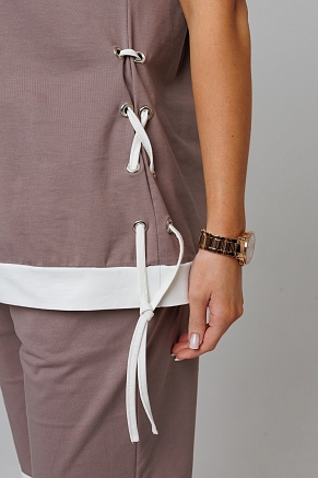 Женский костюм с бермудами 2150/1 / Капучино