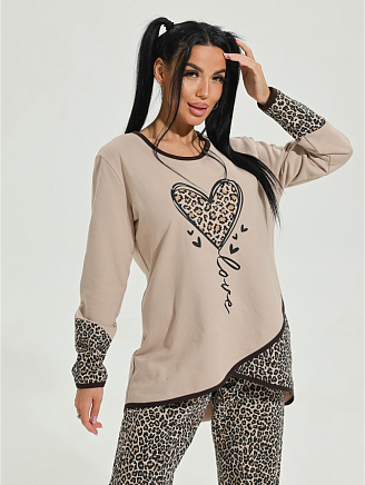 Женская пижама Алина / Леопард