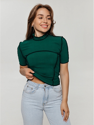 Женская футболка Клео / Изумруд