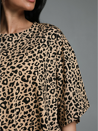 Женская футболка Ирбис / Бежевый