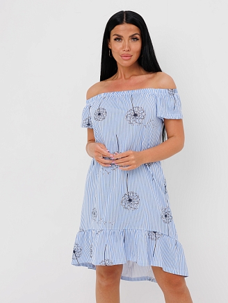 Женский сарафан С-64(К) / Голубой (одуванчик)