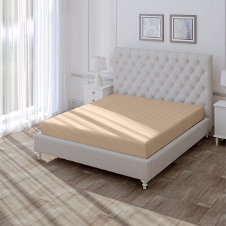 Простыня на резинке "Verossa" Stripe / Bronze