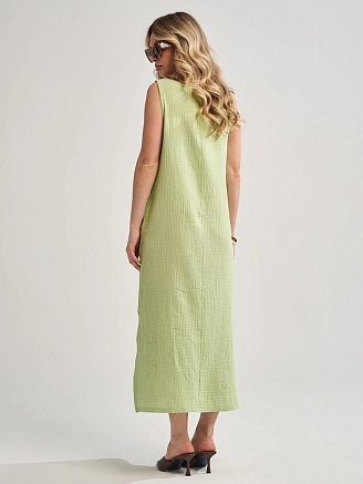 Женский сарафан "Муслин" 2319-Мус / Зеленый