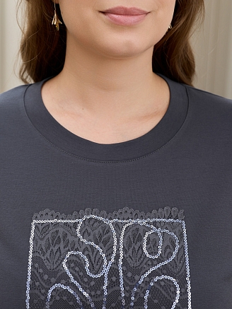 Женская футболка Соло-2 / антрацит