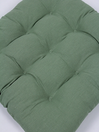 Комплект подушек на стул с завязками (бязь) 2 шт. / Хаки