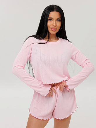 Женская пижама П-105(Трн риб) / Розовый