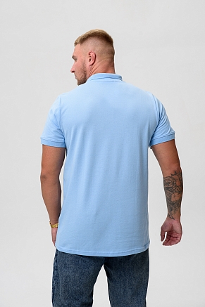 Футболка-поло мужская 14401 / светло-голубой