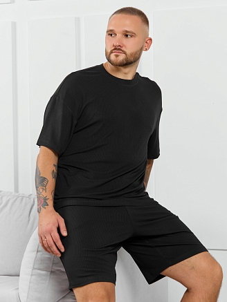 Фуфайка (футболка) мужская  Алессандро-1 / чёрный 