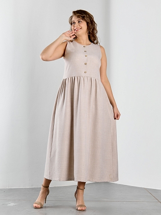 Женское платье "Женский каприз-1" / бежевый