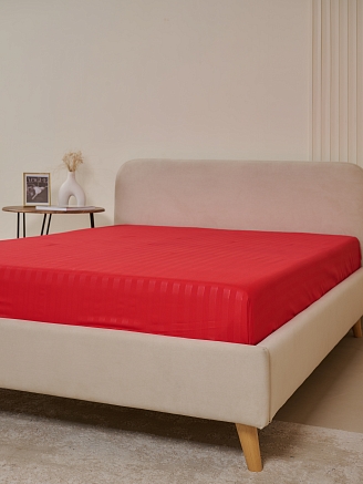 Простыня микрофибра страйп / Красный