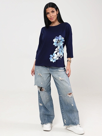 Женская футболка Мимулус / чернильный