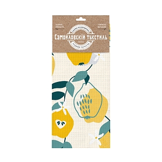 Полотенце кухонное вафельное "Самойловский Текстиль" / Фрукты