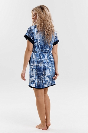 Женский халат 36993 / синий