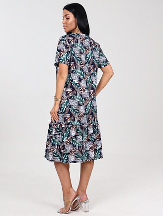 Женское платье АЛЕНА ПлК-2582 / Зелено-коричневый колос