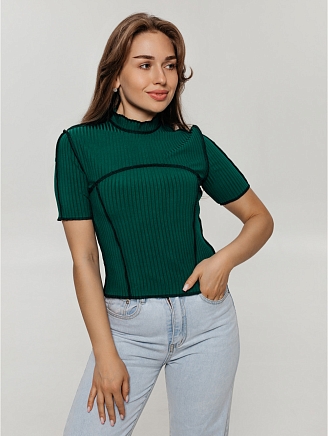 Женская футболка Клео / Изумруд