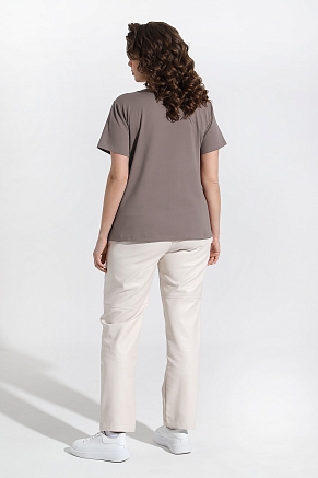 Женская футболка Базис-4 / тёмно-бежевый