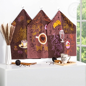 Набор полотенец рогожка / Бариста