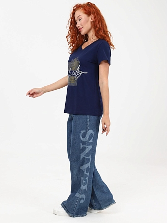 Женская футболка Колеус / чернильный