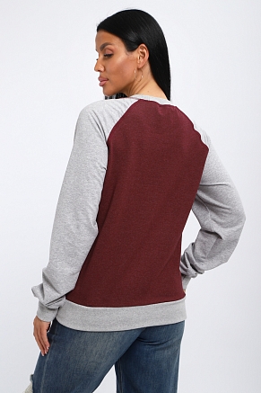 Женский лонгслив Гамми / Бордовый