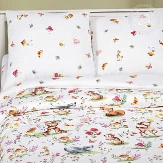 Детское постельное белье поплин арт.912 Лесные друзья